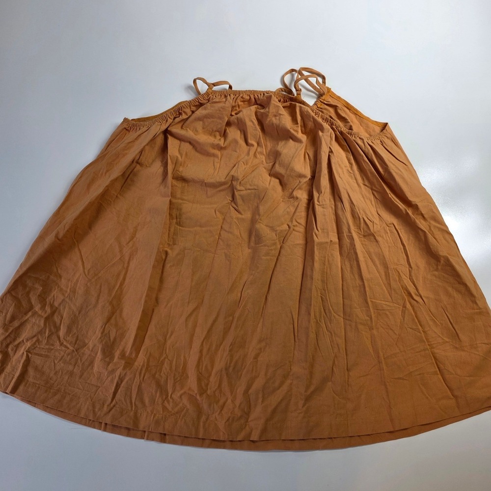 Cupshe Womens Burnt Orange Square Neck Linen Slip Dress Size M SOLD OUT New - Picture 3 of 9